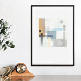 'Distant Hues' Abstract Collage Art Print