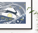 'Leaping Hare' Art Print