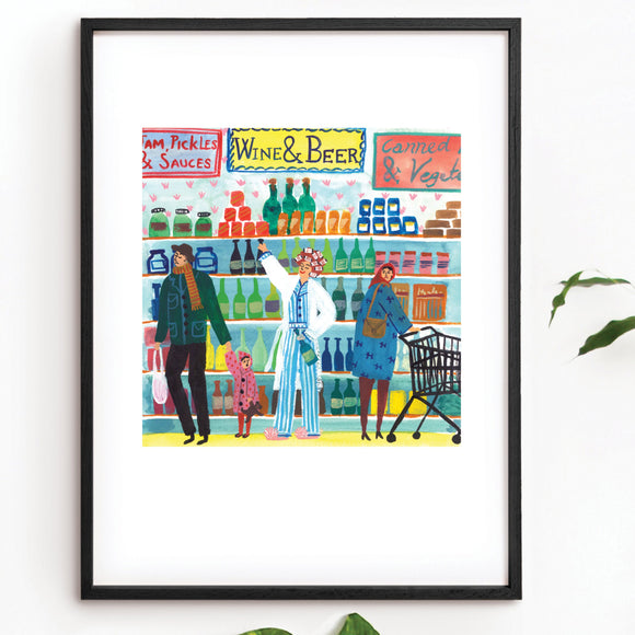 Framed Be Yourself art print by Kate Sampson for Red Gate Arts