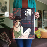 Hand held Canterbury art print by Kate Sampson for Red Gate Arts