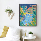 Pool Party art print by Kate Sampson for Red Gate Arts