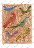 Watermarked Birds art print by Kate Sampson for Red Gate Arts