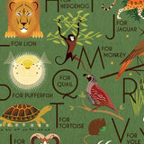 Close Up of A-Z Animal Alphabet Art print by Kate and Ruth Sampson for Red Gate Arts