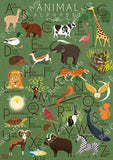 Watermarked A-Z Animal Alphabet Art print by Kate and Ruth Sampson for Red Gate Arts