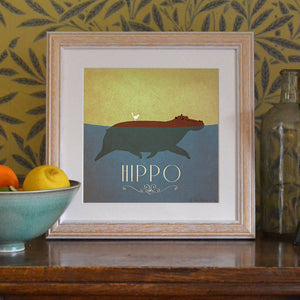'Hippo' Art Print